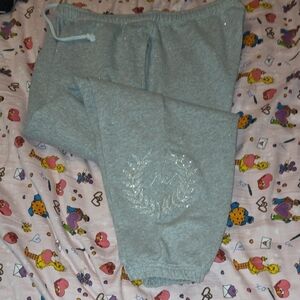 Victoria's Secret Sparkly Gray Sweatpants Joggers